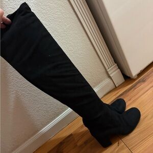Zara Black Over-the-Knee Boots